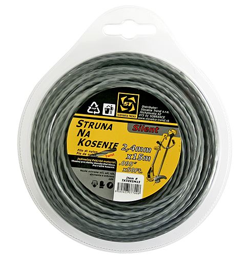 Fűszegélyvágó damil csavart 3,0 mm x 15 m Kód:111902