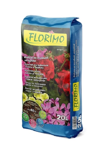 Florimo muskátli és balkonföld 20l Kód:43070